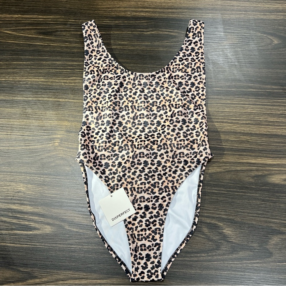 Dixperfect Malibu Retro 80s/90s Inspired High Cut Low Back One Piece Small